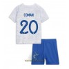 Officiële Voetbalshirt + Korte Broek Frankrijk Kingsley Coman 20 Uit WK 2022 - Kids